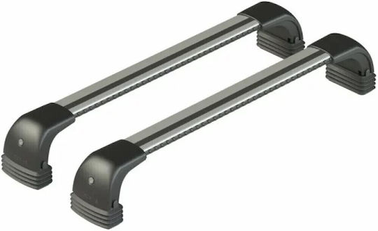 Nordrive Bare de Acoperiș din Aluminiu Silenzio CX pentru BMW Seria 5 F10 2010-2017 Set cu Picioare Argintii