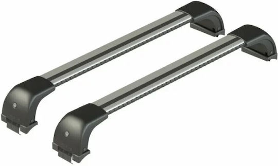 Nordrive Bare de Acoperiș din Aluminiu Silenzio CX pentru Toyota Yaris 2011-2020 Set cu Picioare Argintii