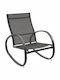 Kippbare Metallische Gartenstühle Schwarz 88x64.5cm