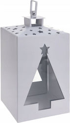 Home&Styling Collection Christmas Metal Battery-Powered White Lantern 28x16cm Home&Styling Collection Christmas Metal Battery-Powered White Lantern 28x16cm