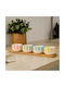 Excellent Houseware Комплект Съдове За Сервиране За Закуски Fika 4 X 125 Ml Бамбуков Поднос С Дръжка