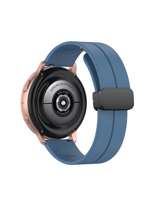 Силиконова каишка Черна Закопчалка Amazfit Bip 6 46mm Blue