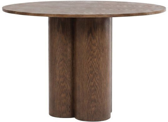 Dallas 4446 Round Extendable Wooden Dark Wood Table 76x76cm