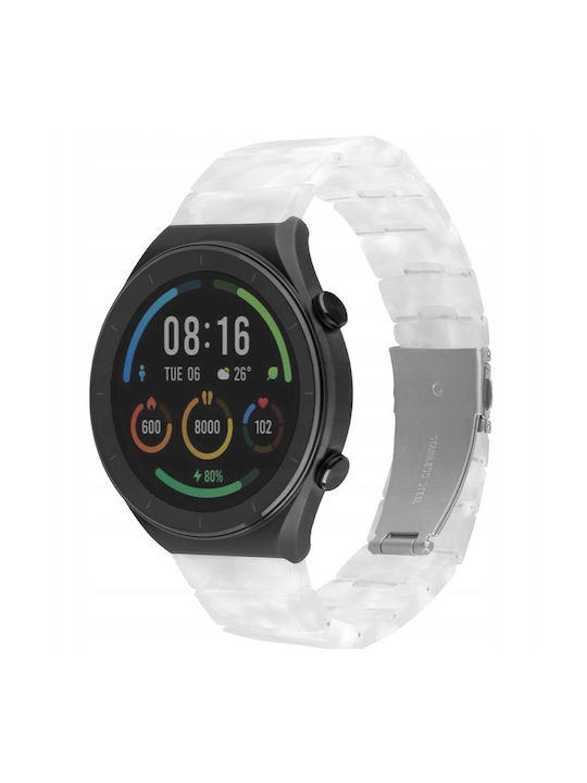 Fixed Resin Strap Fixed Resin Strap Quick Release 20 Mm Smartwatch Cloud White