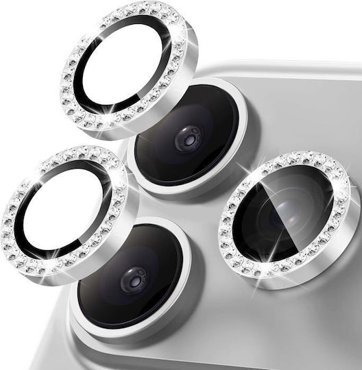 Orso Objektiv Kamera Gehärtetes Glas Silber Diamanten iPhone 18 Pro/18 Pro Max