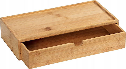Wenko Wandmontiertes Badezimmerregal Bamboo 28x14x6cm Orange