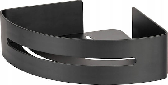 Wenko Eck An Der Wand Montierte Metallische Badezimmerregal 30.5x8x23cm Schwarze