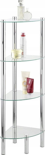 Wenko Ecke Boden Badezimmerregal Glas Transparent