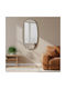 Edaxo Wandspiegel Oval mit Metallischem Rahmen 60x32cm