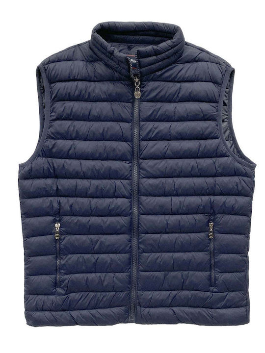 Ansin Ärmellose Puffer Jacke Blau
