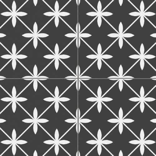 Prissmacer Wandsticker & Wandgemälde Star Schwarz Matt 45x45