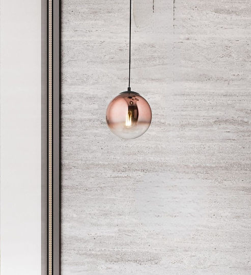 Ondaluce Copper Pendant Light with E27 Socket 18x18cm