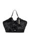 Paula Damen-Tote-Tasche aus Fell Schwarz / Silber