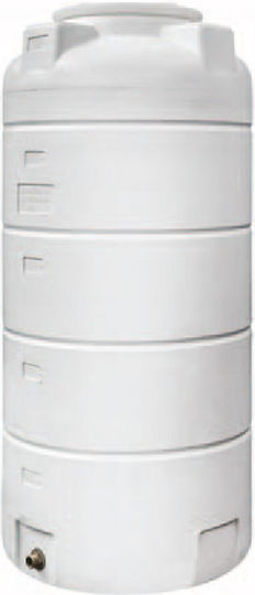 Stamatiou Plastics Plastic Water / Petroleum Storage Tank Narrow Vertical 500lt White