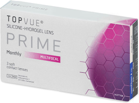 TopVue Prime 3 Monthly Multifocal Silicone Hydrogel Contact Lenses