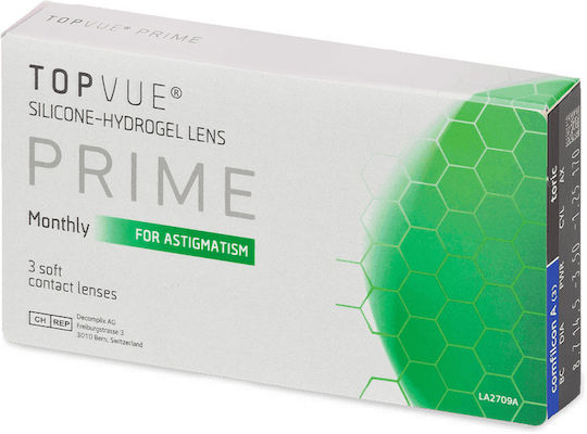 TopVue Prime 3 Lentile de Contact Lunare Astigmatice din Hidrogel de Silicon