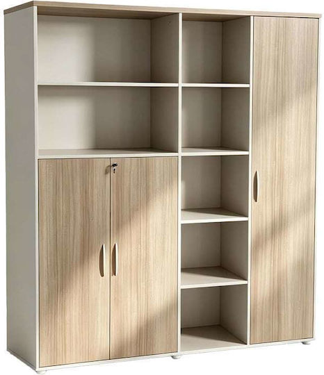 Pakketo Büroaufbewahrungsschubladen und -schränke Beige 160x40x200cm