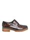 Leder Damen Oxfords in Braun Farbe