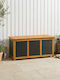 vidaXL Outdoor Storage Box Rattan 185lt Black