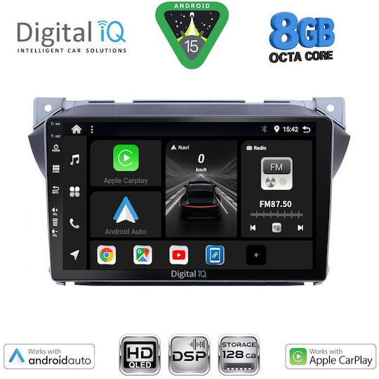 Digital IQ Автомобилна Аудио Система За Suzuki Alto Nissan Pixo 2009-2014 Bluetooth USB Вграден Wi-Fi GPS Apple CarPlay Android Auto С Touch Screen 9"