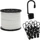 vidaXL Ropes Bungee Hooks 8 Mm Black White