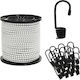vidaXL Ropes Bungee Hooks 6 Mm Black White