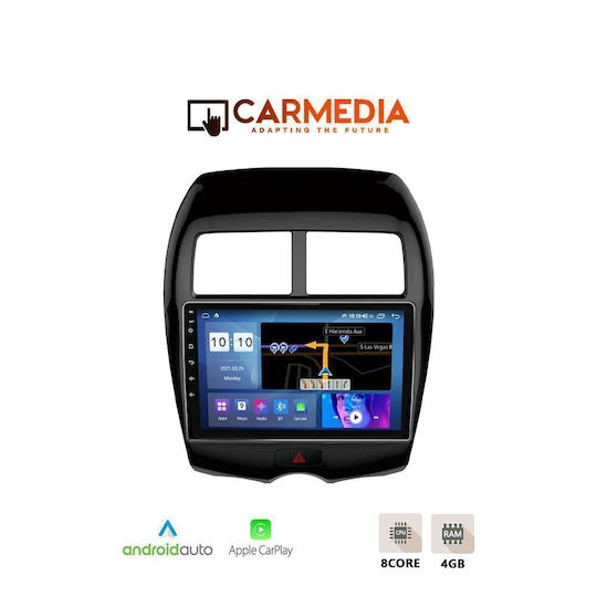 Carmedia Sistem Audio Auto pentru Mitsubishi Asx 2014 (Bluetooth/USB/Wi-Fi/GPS/Apple CarPlay/Android Auto) cu Ecran Tactil 10"