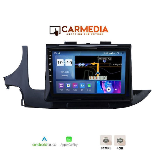 Carmedia Автомобилна Аудио Система за Opel Mokka 2016-2020 (Bluetooth/USB/WiFi/GPS/Apple CarPlay/Android Auto) с Touch Screen 9"