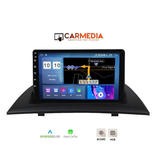 Carmedia Автомобилна Аудио Система за BMW X3 (E83) 2003-2010 (Bluetooth/USB/WiFi/GPS/Apple CarPlay/Android Auto) с Touch Screen 9"
