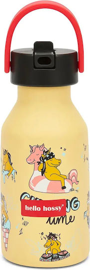 Hello Hossy Kinder Trinkflasche Einhörner Gelbe 350ml