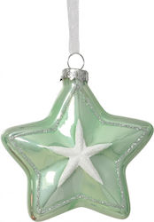 Hängender Weihnachtsbaumschmuck Stern Türkis 8.9x10cm Hängender Weihnachtsbaumschmuck Stern Türkis 8.9x10cm