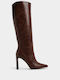 Leder Damenstiefel Braun