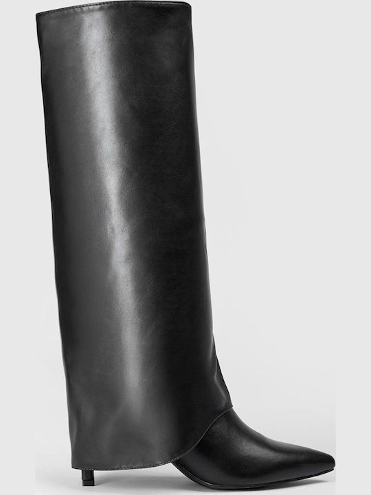 Damenstiefel mit Mittelhohem Absatz Schwarz