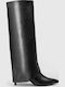 Damenstiefel mit Mittelhohem Absatz Schwarz