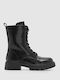 Damen Kampfstiefel Schwarz
