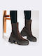Suede Women's Chelsea Ankle Boots Brown