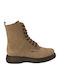 Suede Women's Ankle Boots Brown