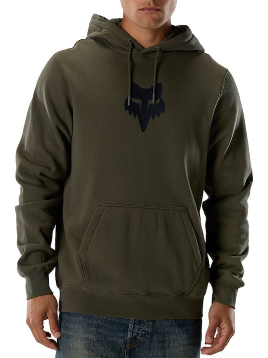 Fox Hooded Sweatshirt Olive Green