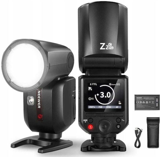 Neewer Ttl Студиен Флаш Кръгла Глава Hss 1/8000 76ws 3000mah Canon Neewer Z2pro-c 10105410eu