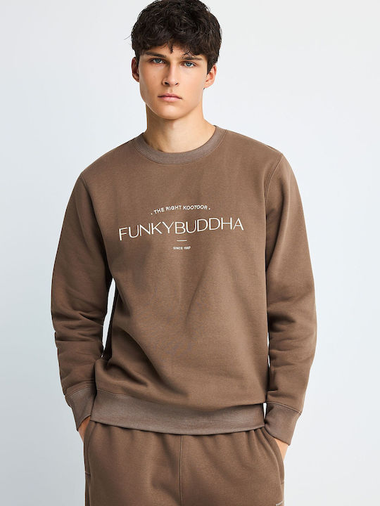 Funky Buddha Brown Sweatshirt FBM014-006-06-Cigar