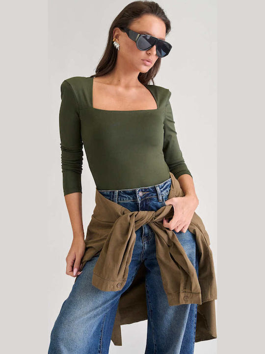 Decoro Damen Bluse Khaki