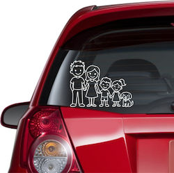 Car Sticker Family On Board Light Green
