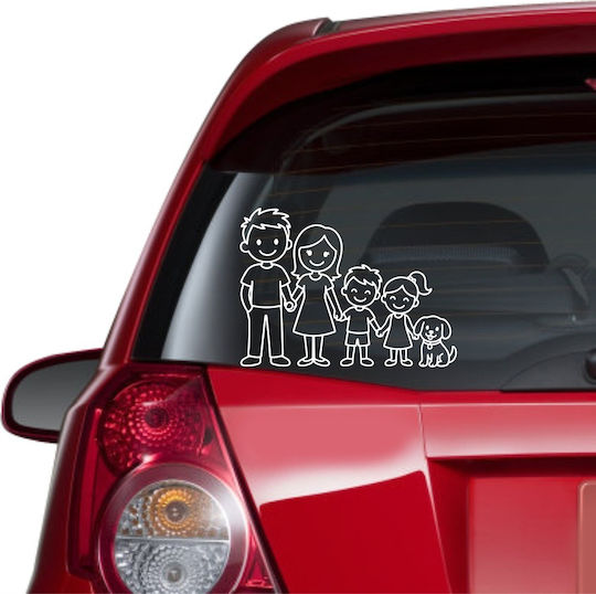 Autoaufkleber Family On Board Braun
