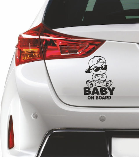 Baby on Board Aufkleber für Autos Orange