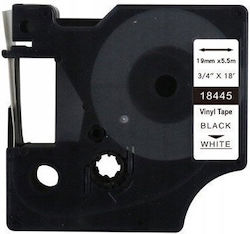 TelForceOne Label Maker Tape 1m x 19mm In Black Colour Compatible With Dymo D1