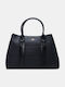 Fabric Women's Handbag Crossbody Croco Black
