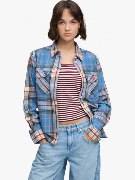 Superdry Lumberjack Дамска Памучна Риза С Дълъг...