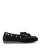Leather Women's Boat Shoes in Black Colour