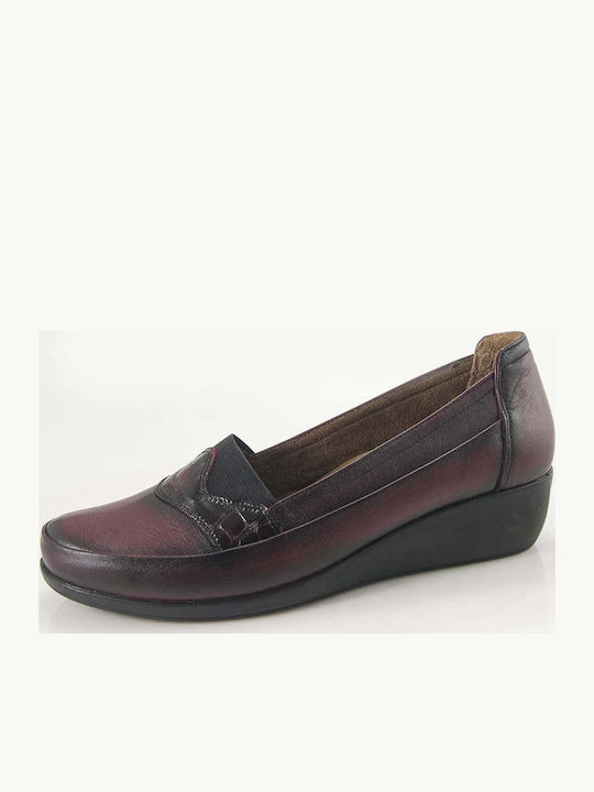Safe Step 819 Leder Damen Mokassins in Burgundi...