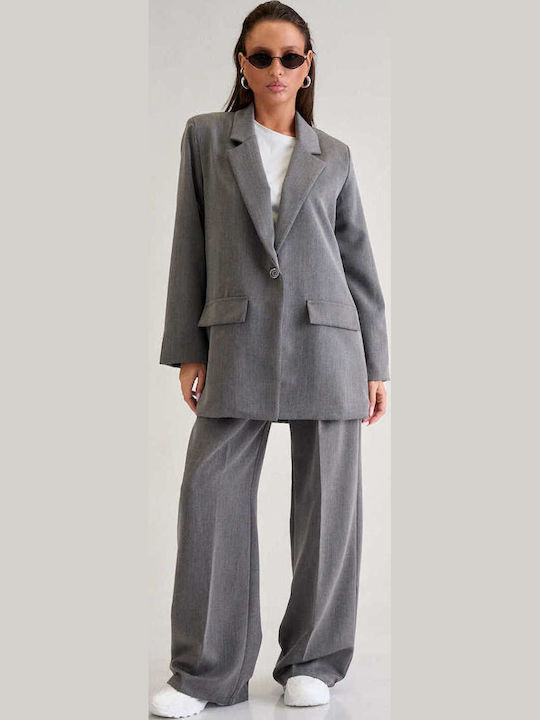 Decoro Women's Grey Set with Trousers